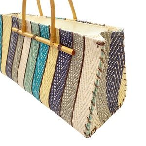 VINTAGE - MULTI COLOUR STRIPED BAG